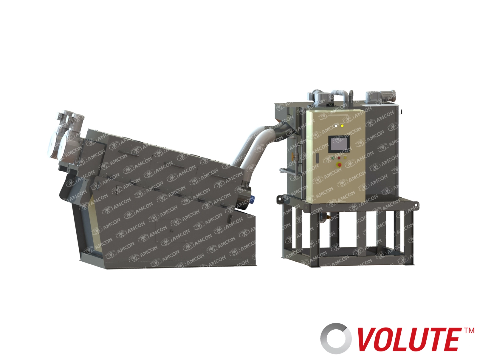 AMCON VOLUTE™ FS 系列多重圓盤式螺旋污泥脫水機實機外觀